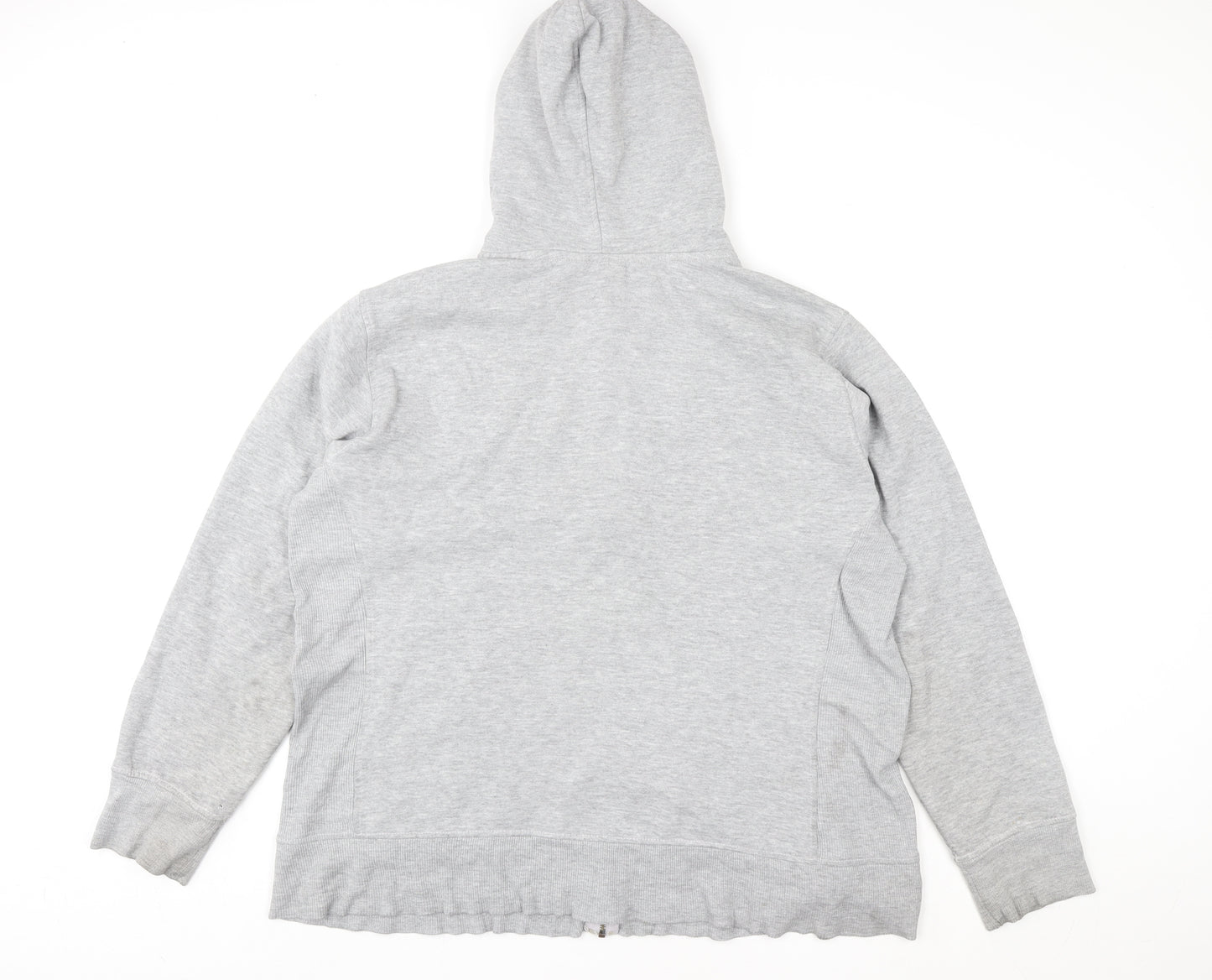 TOG24 Women’s Grey Hooded Zip Up Cotton Blend Jacket Size 18
