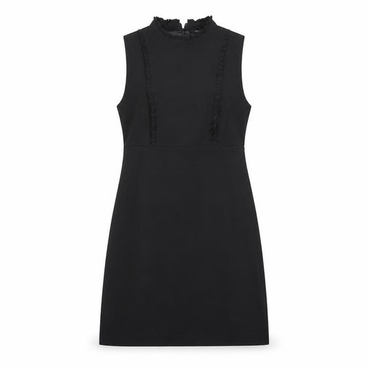 Front view of New Look Women Black, size 12, High Neck Sleeveless Shift Dress