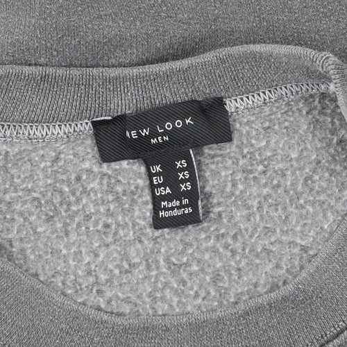 New Look Women Grey Pullover Sweatshirt XS 1994 Graphic Crew Neck