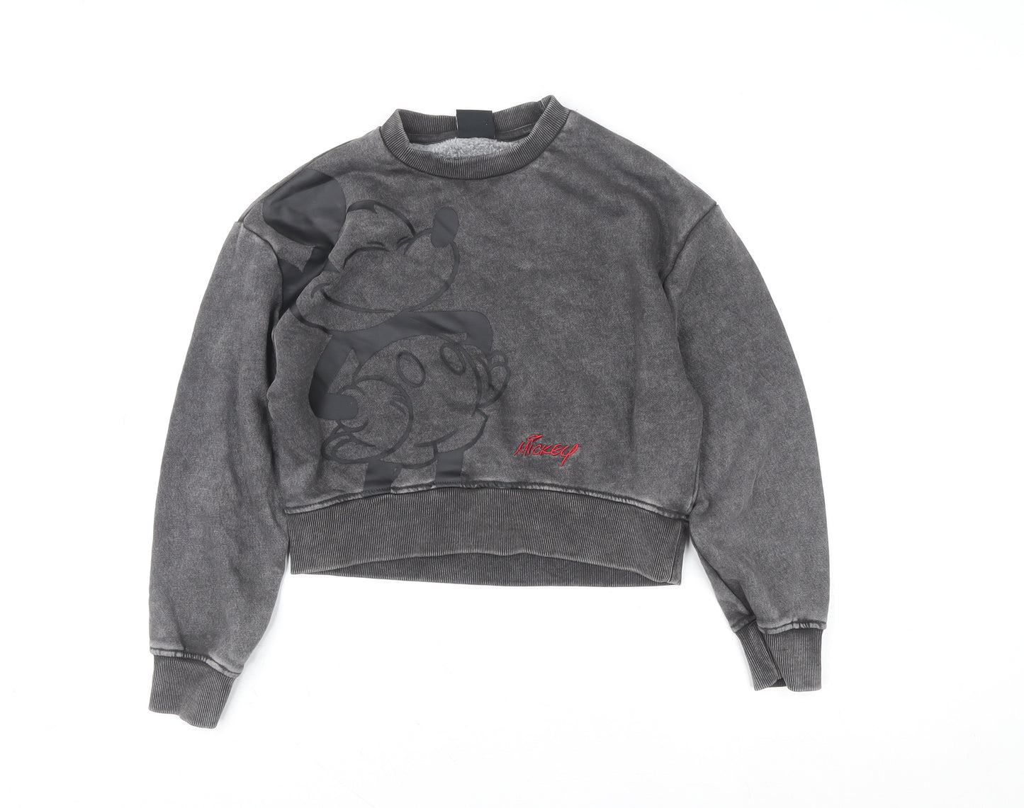 Primark Girls Grey Mickey Mouse Pullover Sweatshirt 10-11 Years Disney 146cm