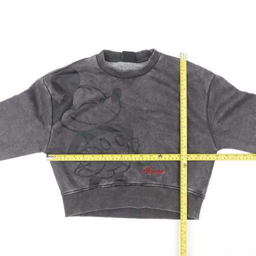 Primark Girls Grey Mickey Mouse Pullover Sweatshirt 10-11 Years Disney 146cm
