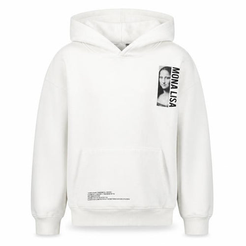 ZARA Girls White Mona Lisa Graphic Pullover Hoodie 13-14 Years