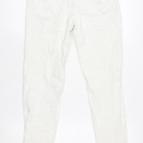 Denim Co. Women's White Mid-Rise Straight Fit Jeans Size 10