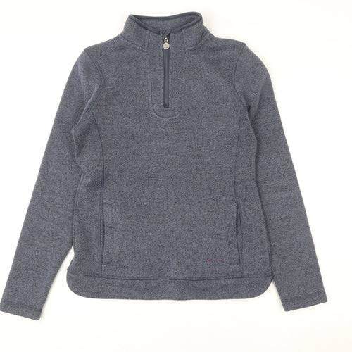 Weird Fish Blue 1/4 Zip Fleece Sweatshirt Unisex Adults Size 8 Regular Fit