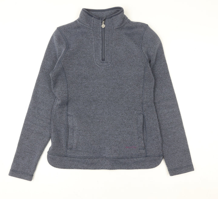 Weird Fish Blue 1/4 Zip Fleece Sweatshirt Unisex Adults Size 8 Regular Fit
