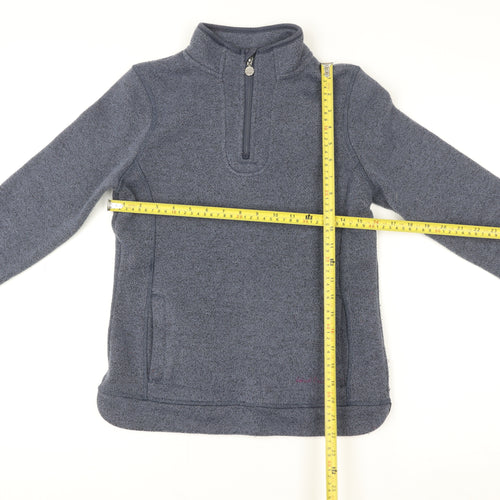 Weird Fish Blue 1/4 Zip Fleece Sweatshirt Unisex Adults Size 8 Regular Fit