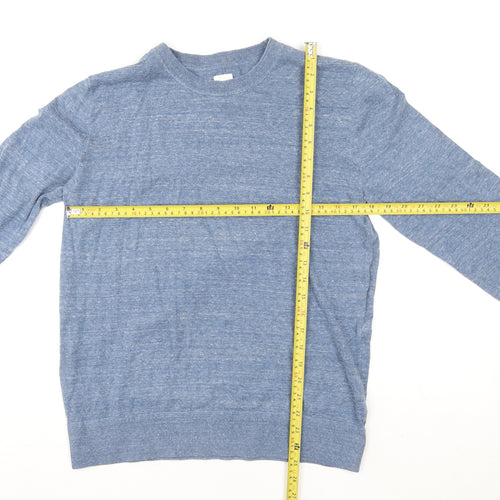 GAP Men Blue Crew Neck Knit Pullover Sweatshirt M Regular Fit
