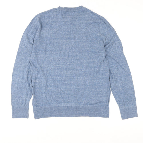 GAP Men Blue Crew Neck Knit Pullover Sweatshirt M Regular Fit