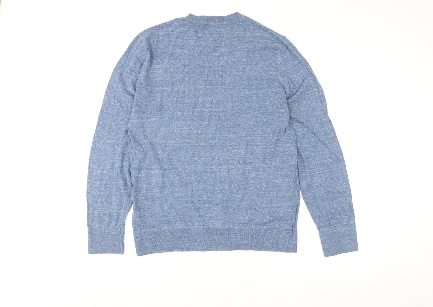 GAP Men Blue Crew Neck Knit Pullover Sweatshirt M Regular Fit