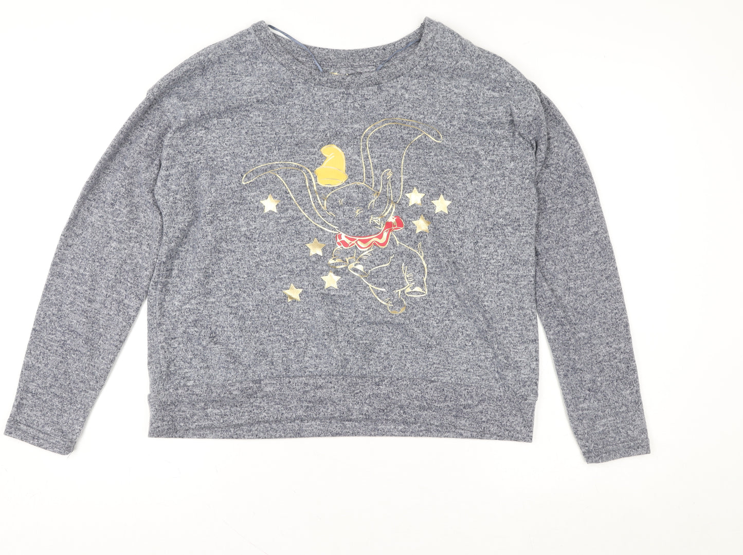 Disney Dumbo Grey Long Sleeve Women's Pyjama Top Size 12