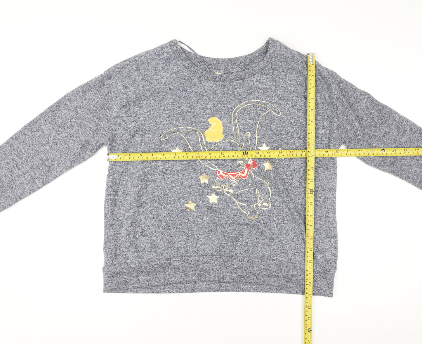 Disney Dumbo Grey Long Sleeve Women's Pyjama Top Size 12