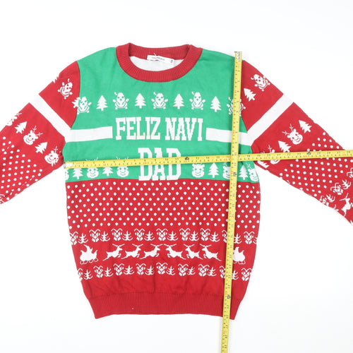 Nokkon Men's Multicoloured M Christmas Fair Isle Pullover Jumper