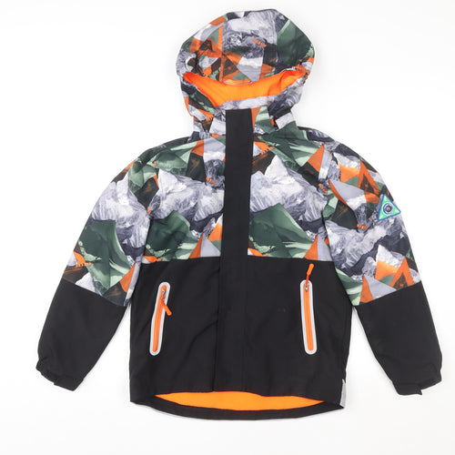 Rocco Boys Multicoloured 11-12 Years Hooded Waterproof Puffer Jacket