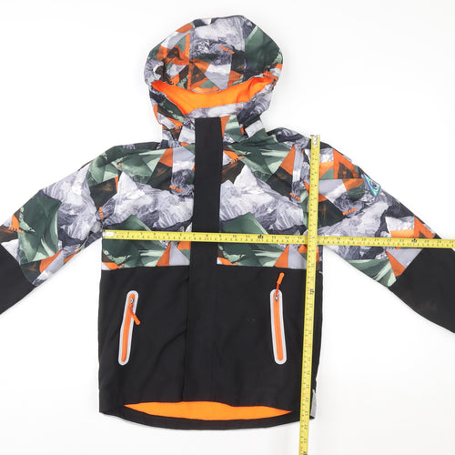 Rocco Boys Multicoloured 11-12 Years Hooded Waterproof Puffer Jacket