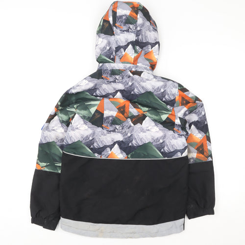 Rocco Boys Multicoloured 11-12 Years Hooded Waterproof Puffer Jacket