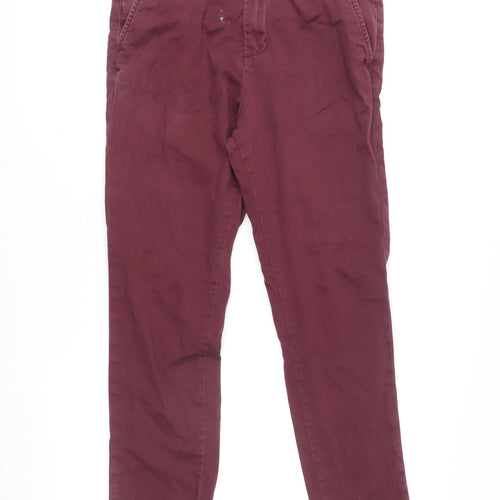 Jack & Jones Men's Red Slim Fit Chino Trousers 32x30 Cotton Blend
