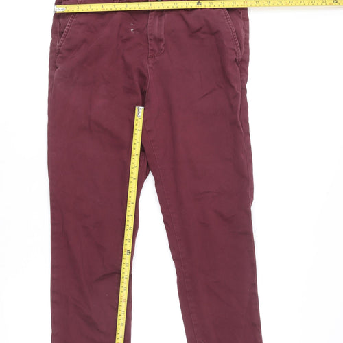 Jack & Jones Men's Red Slim Fit Chino Trousers 32x30 Cotton Blend