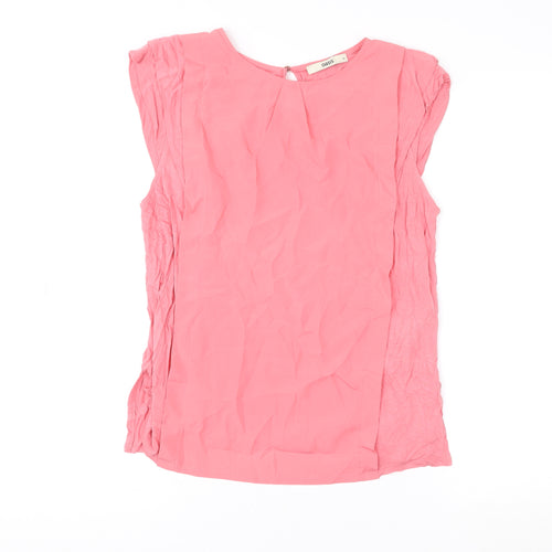 Oasis Women's Pink Sleeveless Cotton Blouse Size M