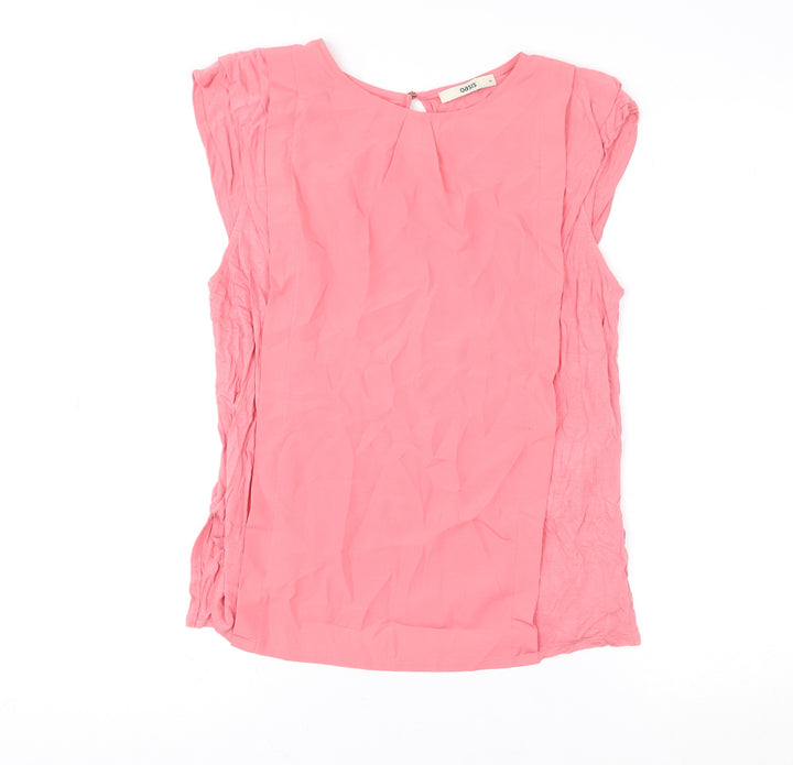 Oasis Women's Pink Sleeveless Cotton Blouse Size M