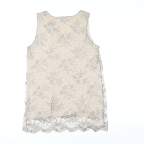 Devernois Women's Beige Lace Camisole Tank Top Size 10