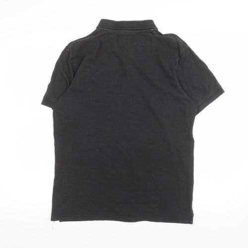 Lyle & Scott Men's Black Cotton Polo Shirt M Casual Style