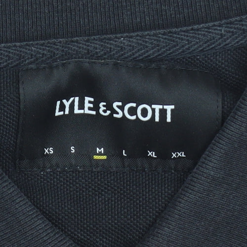 Lyle & Scott Men's Black Cotton Polo Shirt M Casual Style