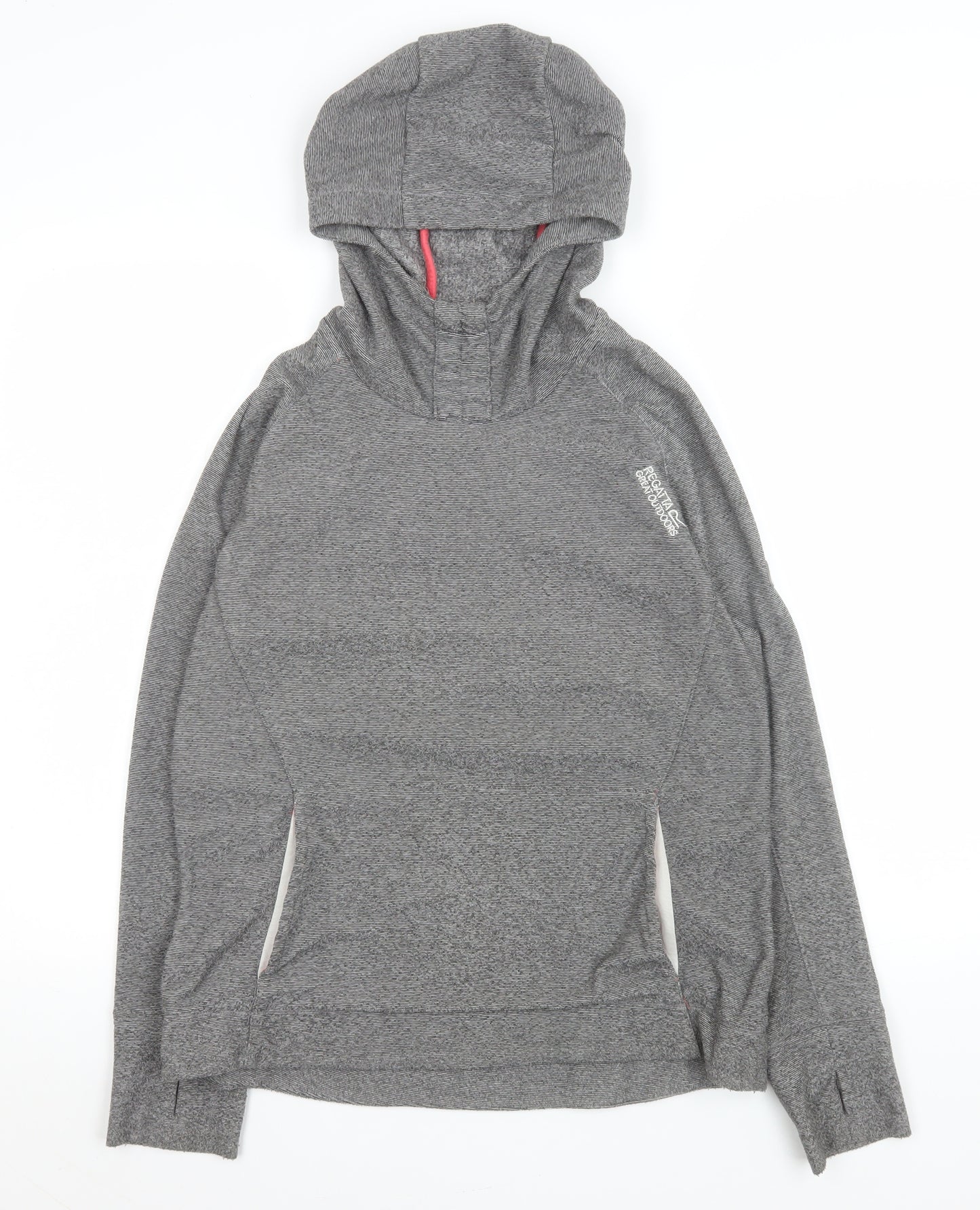 Regatta Women Grey UK 12 Pullover Hoodie Polyester Outdoors Activewear
