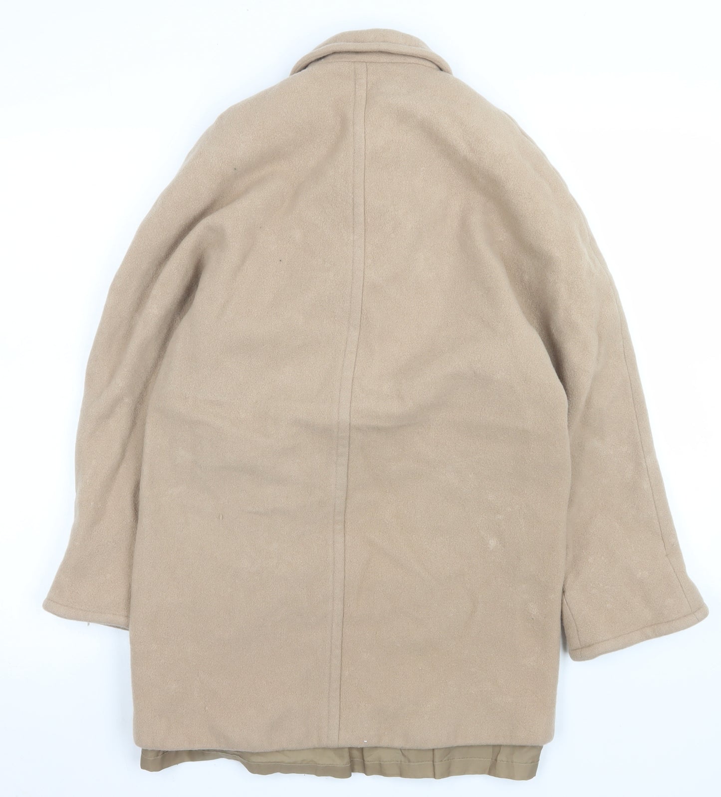 Marks and Spencer Women’s Beige Wool Pea Coat Size 10 Vintage