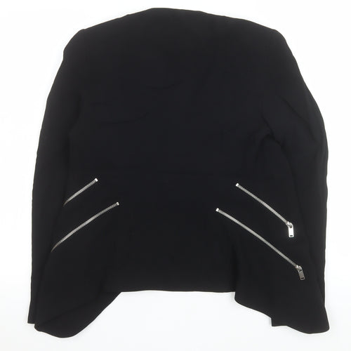 Zara Woman Black Slim Fit Tailored Blazer Jacket UK 8