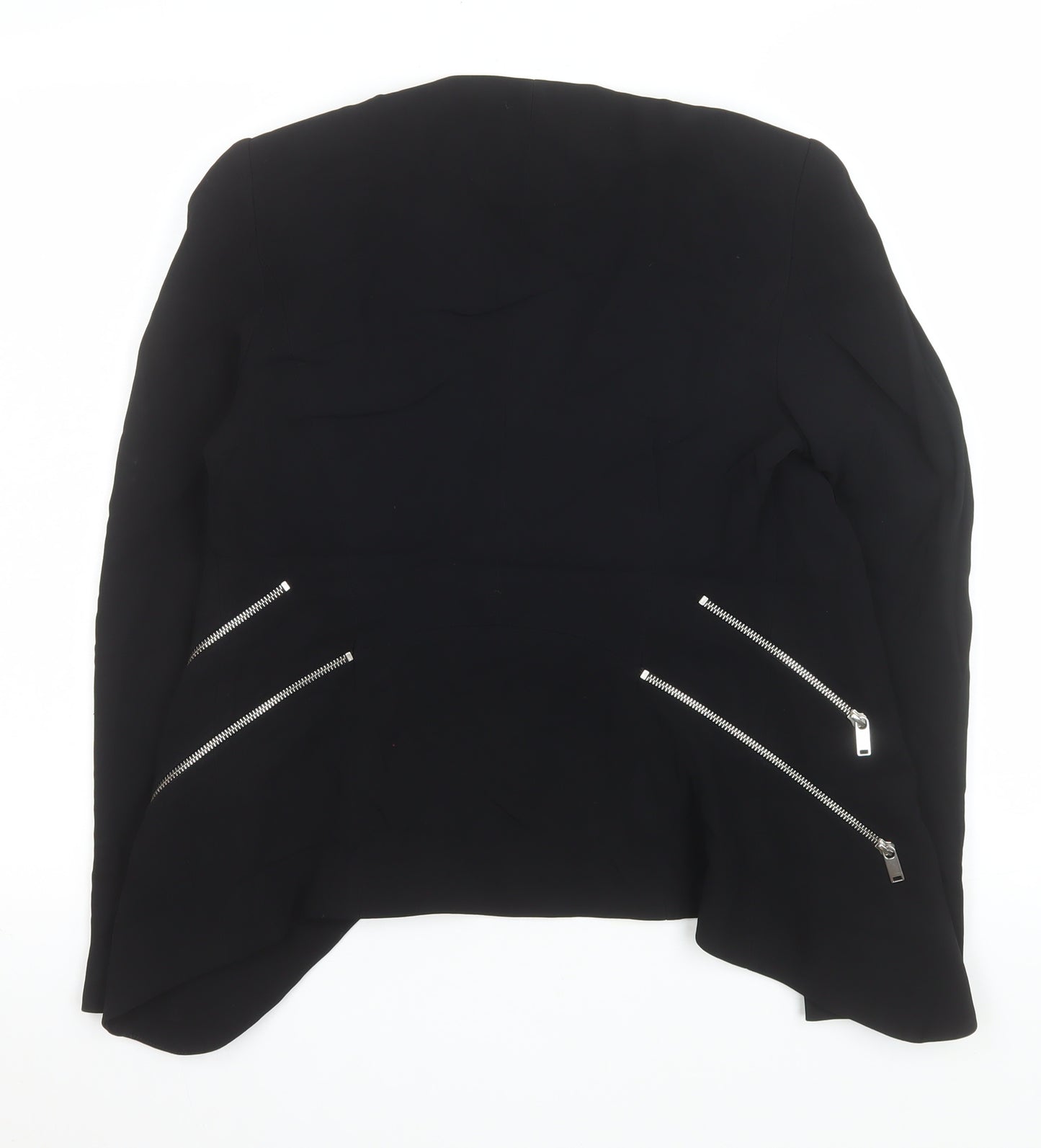 Zara Woman Black Slim Fit Tailored Blazer Jacket UK 8