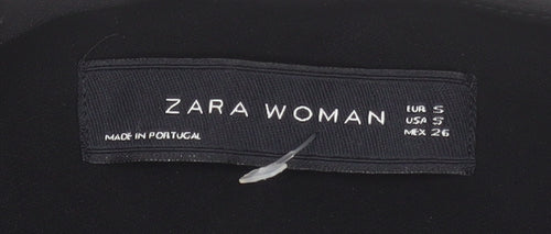 Zara Woman Black Slim Fit Tailored Blazer Jacket UK 8