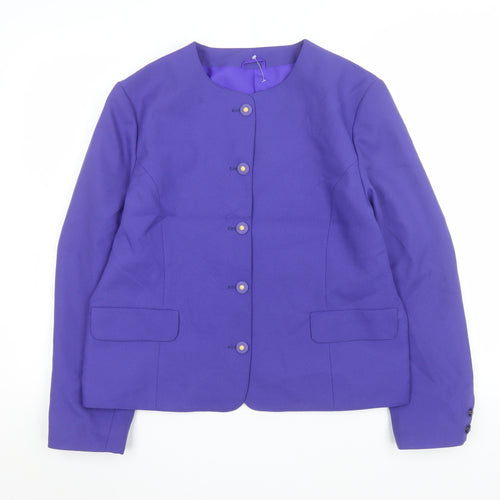 Debenhams Classics Purple Women's Size 14 Blazer Jacket Lined