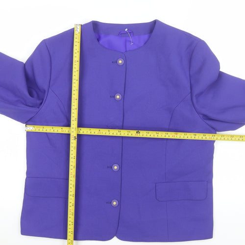 Debenhams Classics Purple Women's Size 14 Blazer Jacket Lined
