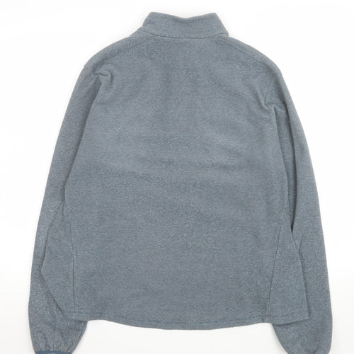 Decathlon Men Grey XL Fleece 1/2 Zip Pullover Sweatshirt