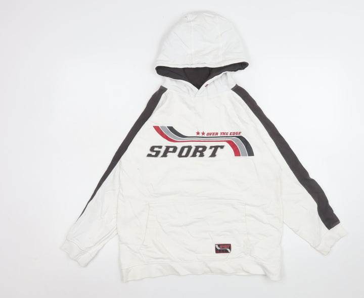 Rebel Teens White & Black Sport Hoodie 31-32in Chest Pullover