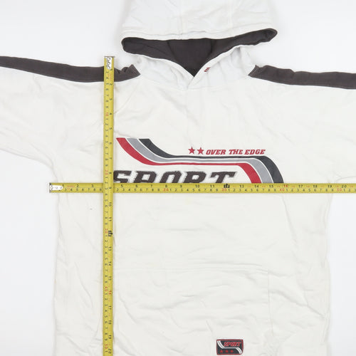Rebel Teens White & Black Sport Hoodie 31-32in Chest Pullover