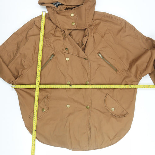 Next Women’s Brown Hooded Anorak Jacket Size 14 Cotton Lined