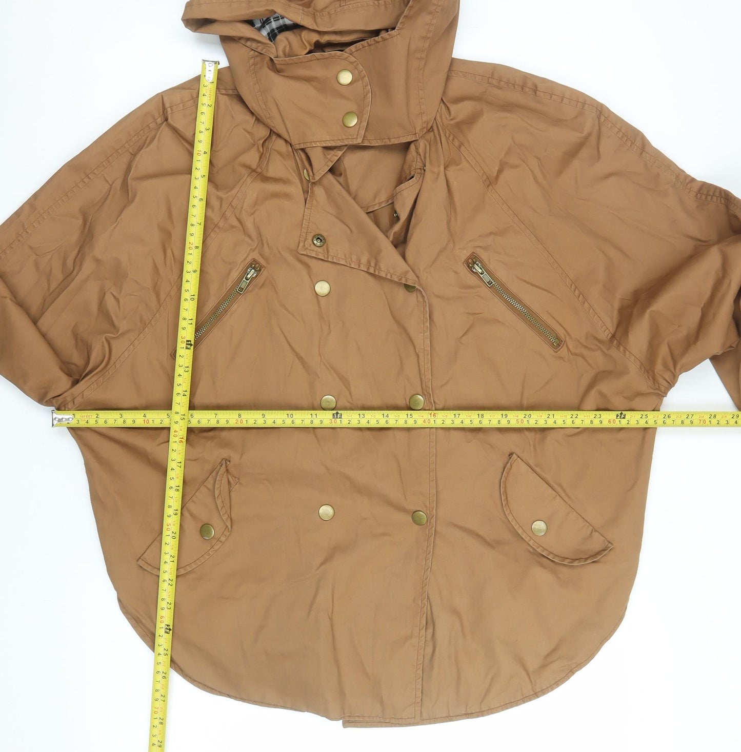 Next Women’s Brown Hooded Anorak Jacket Size 14 Cotton Lined