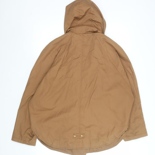 Next Women’s Brown Hooded Anorak Jacket Size 14 Cotton Lined