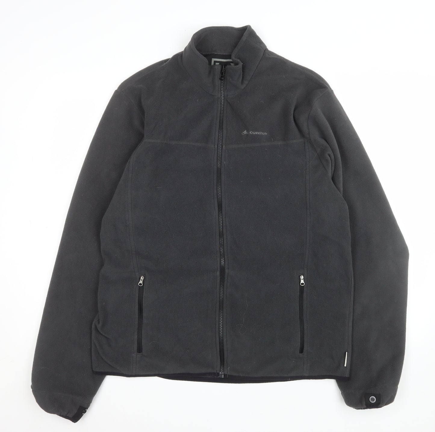 Quechua Men's Black 2XL Fleece Full Zip Jacket Outdoor Hiking