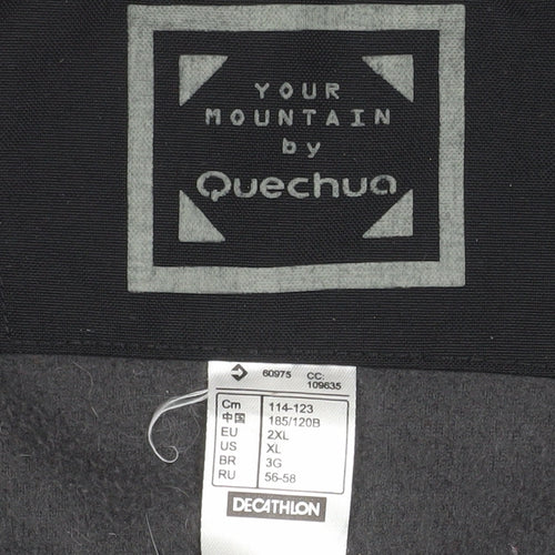 Quechua Men's Black 2XL Fleece Full Zip Jacket Outdoor Hiking
