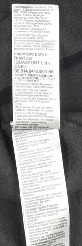 Quechua Men's Black 2XL Fleece Full Zip Jacket Outdoor Hiking