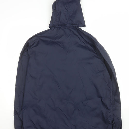 Project Basic Men's Blue Hooded Windbreaker Jacket Size M