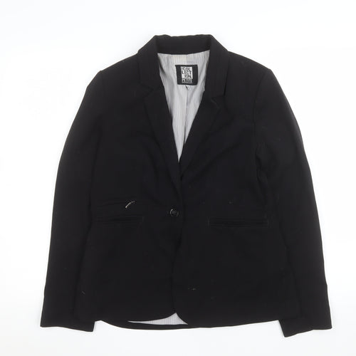 Debenhams The Collection Petite Black Single-Breasted Blazer Size 10