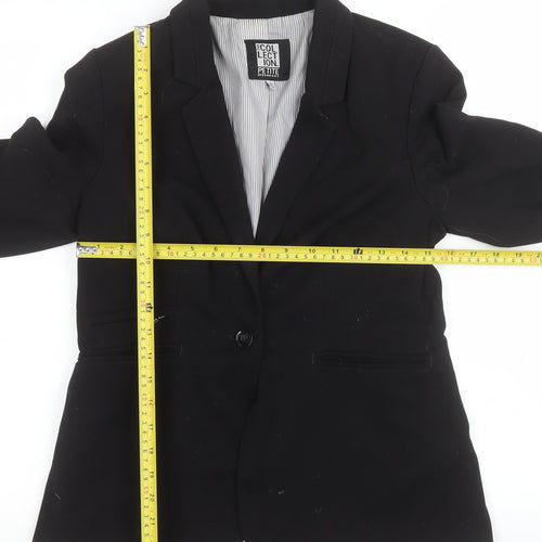 Debenhams The Collection Petite Black Single-Breasted Blazer Size 10