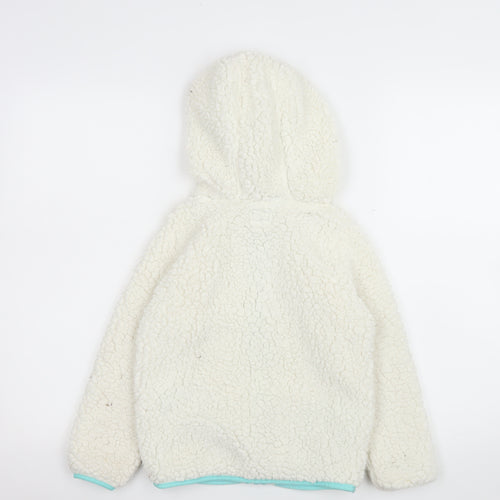 Crane Girls Ivory Hooded Fleece Full Zip Jacket 7-8 Years