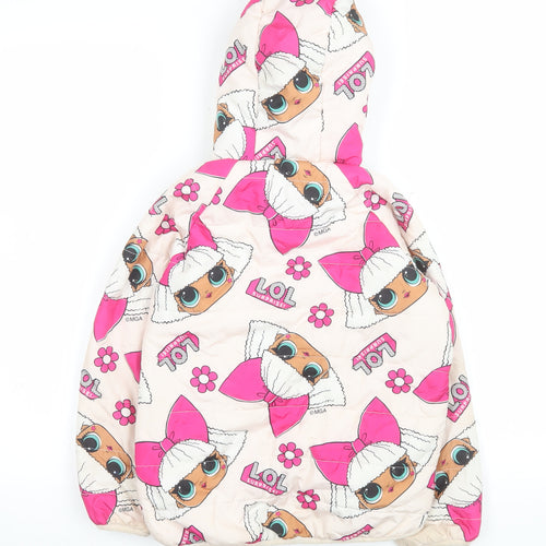 LOL Surprise Girls Pink Hooded Puffer Jacket Coat Age 8 Years