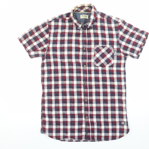 Jack & Jones Men’s Multicoloured Check Cotton Short Sleeve Shirt Size M