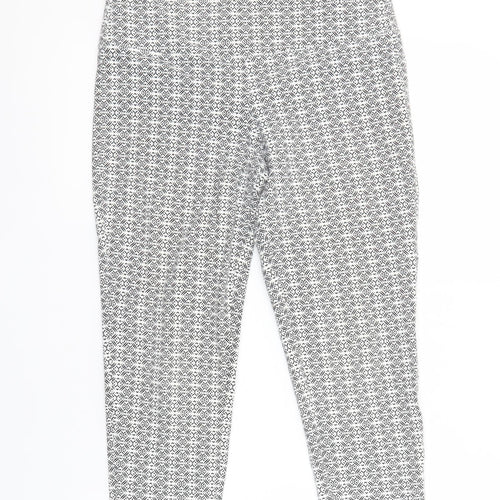 Suavé Womens Black Geometric Capri Leggings Small Tummy Control