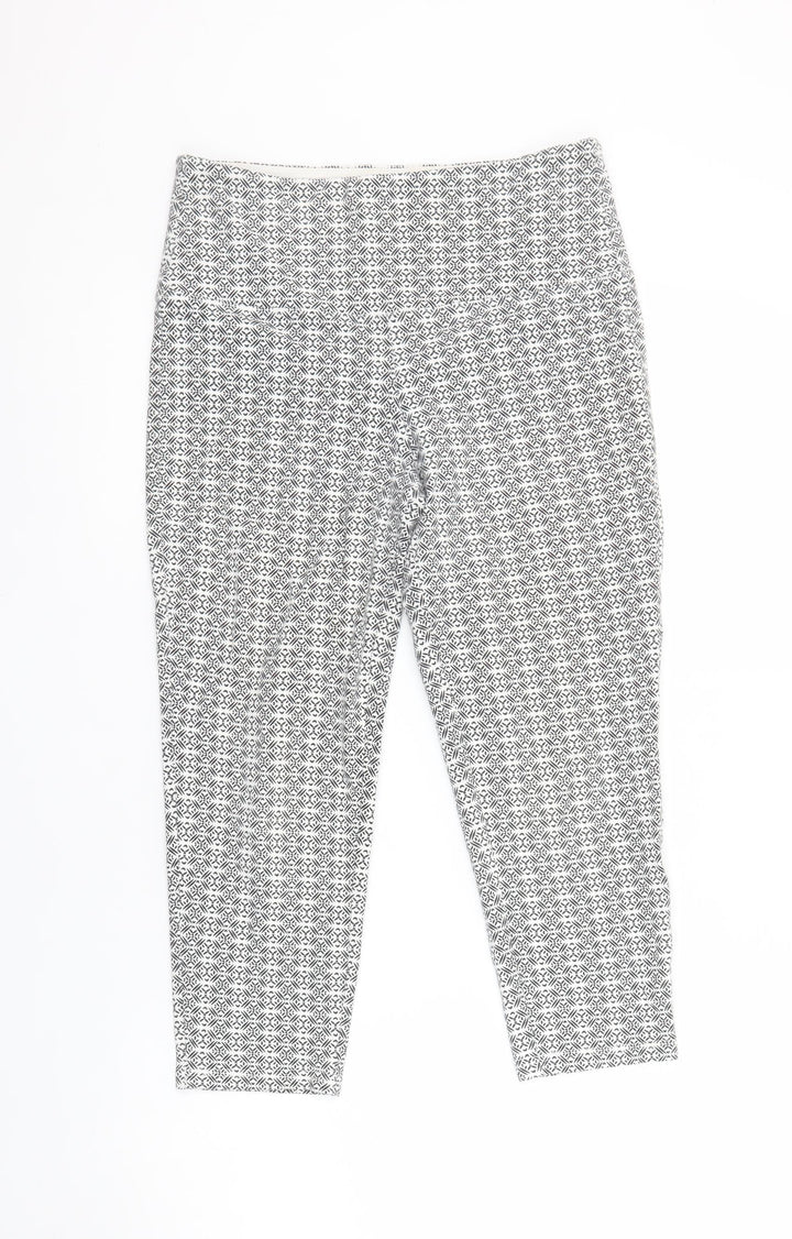 Suavé Womens Black Geometric Capri Leggings Small Tummy Control